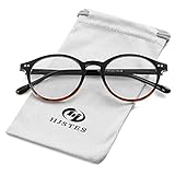 Blue Light Blocking Glasses for Women Men Vintage Round Frame Computer Gaming Eyeglasses with Anti Eyestrain(Tortoise&Black)