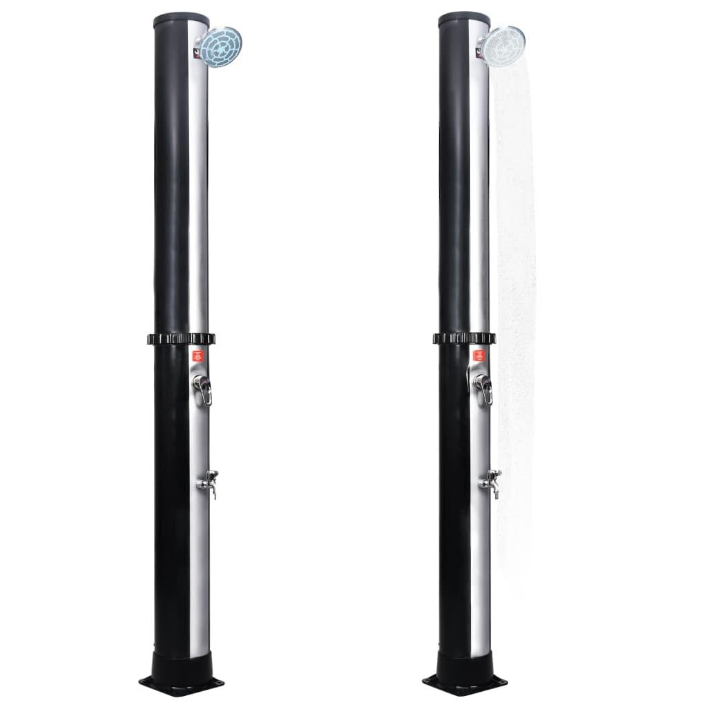 Casa & Giardino,Mobili-Doccia Solare Esterna con Soffione Doccia e Rubinetto 40 L