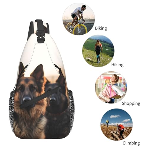Mochila Sling Crossbody Negro para Senderismo y Uso Diario miniatura 5