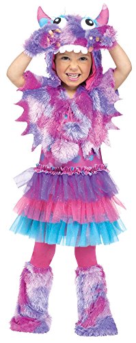 Fun World Costumes Baby Girl's Polka Dot Monster Toddler Costume, Pink/Blue, Small