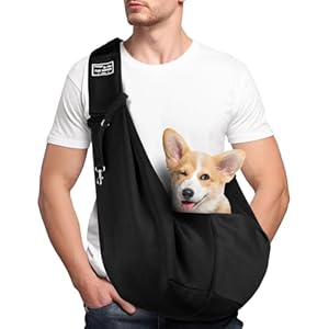 Adiwo Bolso de Hombro para Mascotas, 16lb Bolso de Viaje para Perro Gato, Negro Bolsa Transporte Ajustable para Perros con Cinturón Seguridad y Bolsillo, para Perro y Gato Paseos al Aire Libre Viajes