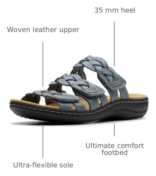 Image of Clarks Womens Laurieann Rio Flip-Flops Sandals Shoes