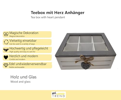 MC-Trend Scatola da tè bustine di tè, 6 scomparti