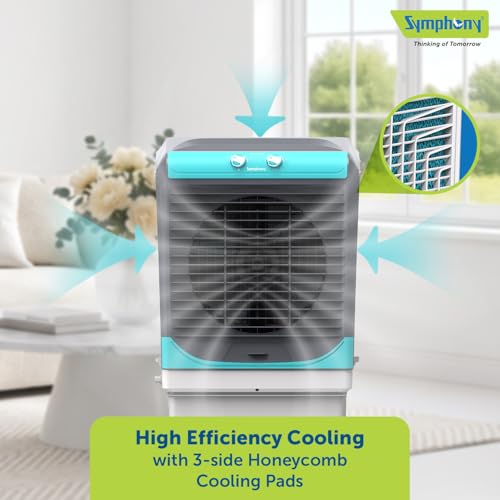 Image of Symphony Maxwind 80XL+ Desert Air Cooler | CFD Technology | 3-Side Honeycomb Pads | 80L | Easy-Fill | Powerful Air Throw | Easy Mobility | 1Year Warranty