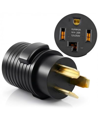 NEMA 10-30P to 14-30R Dryer Adapter 4-Prong to 3-Prong 125/250V