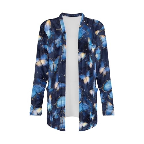 Image of Women's Open Front Cardigan Long Sleeve Loose Sweater Lightweight Soft Cardigan Jackets