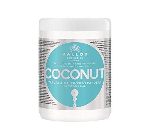 KallosNourishing Hair Strengthening Hair Mask with Coconut Oil, White, 1 L