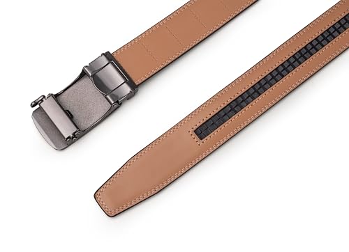 Image of Men's Belt, Ratchet Dress Casual Belt with Adjustable Automatic Buckle Trim to Fit