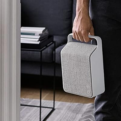 Vifa Oslo Bluetooth Speaker, Portable Wireless Speakers, Compact Rechargeable, Hi-Fi Audio, Xmas Gift, Deep Bass Speaker for Camping Travel, Outdoor Party (Pebble Grey)