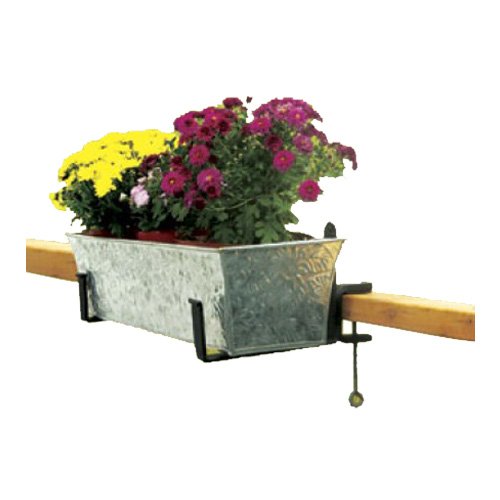 Achla Designs Sfb-03C, 10 Inch Railing Clamp Window Flower Box Brackets, Black #TOP1