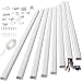 Cable Concealer - Cord Covers Raceway Kit - 125in Wire Hider for Wall Mount TV - CMC-02 Cable Management Channel Cables Runner for Home Office - 8X L15.7in, W1.18 H0.6in, White