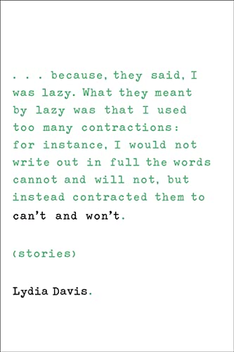 Can't and Won't: Stories
