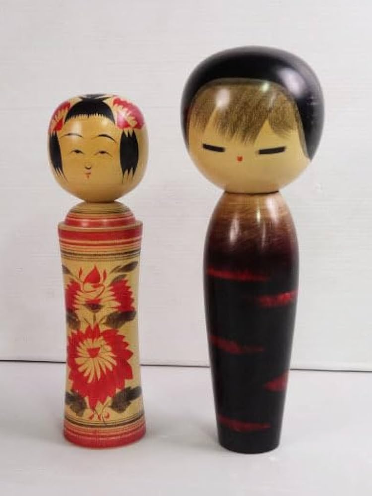 Amazon | 伝統こけし渡辺正雄稚児桜29.5cm／佐藤俊夫26.5cm在印