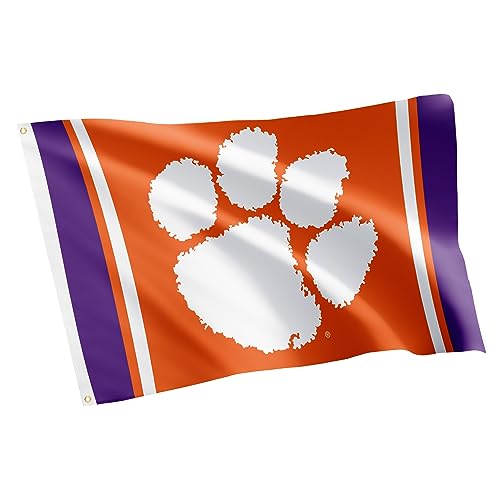 Desert Cactus Clemson University CU Flag - 3 x 5 Feet Tigers Banner Indoor/Outdoor Durable Fabric 100% Polyester Design (Style S)