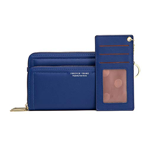 Women Small Crossbody Phone Bag, Mini Shoulder Handbags Cellphone Wallet Purse with Credit Card Slots (A-Blue)