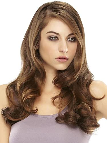 18" easiVolume Clip In Extension 1 Piece Color 1B Hot Fudge- Easihair Hairpieces Human Hair 1 Piece Volumizer Heat Friendly Womens Long Natural Blending Base Bundle MaxWigs Hairloss Booklet