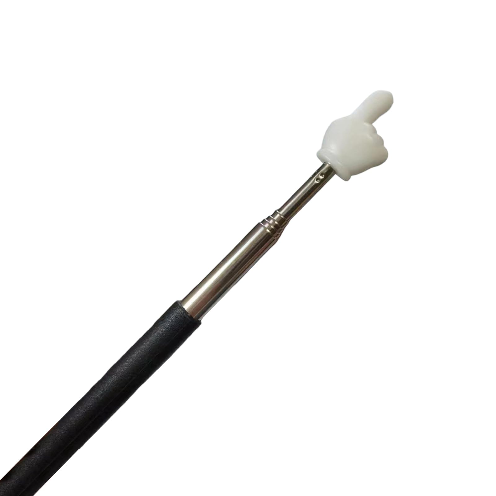 Wilitto Telescopic Classroom Pointer Teachers Pointer, Extendable Hand Finger Pointer Stick, Retractable Finger Pointing Stick, Handheld Presenter Whiteboard Presentation Pointer Black A