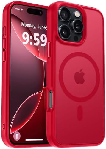 MOCCA Magnetic Shockproof for iPhone 16 Pro Case,Red