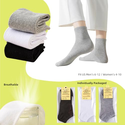60 Pairs Disposable Socks with Individual Packaging, Unisex Athletic Socks for Homeless, Gym, Travel, Men & Women2