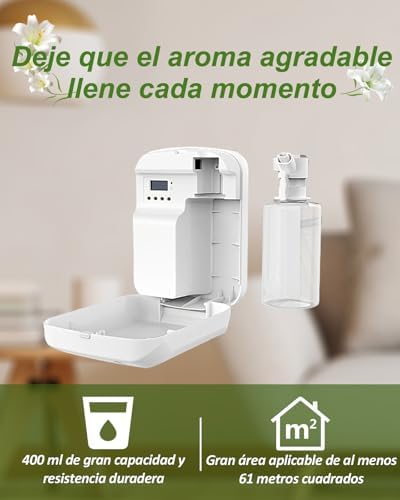 400ml Smart Bluetooth Fragrance Machine, Smart Atomizing Essential Oil Diffuser, Nebulizing Diffusion System, Electric Essential Oil Diffuser for Hotel, Family, Sauna, SPA (US