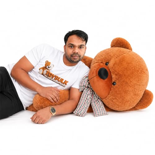 Image of 6.5 Feet Giant Teddy Bear (78 Inch, Brown) | Big Size Soft Toy for Girlfriend, Valentine's Day, Anniversary, Wedding Gift | Premium Hugging Plush Teddy Bear