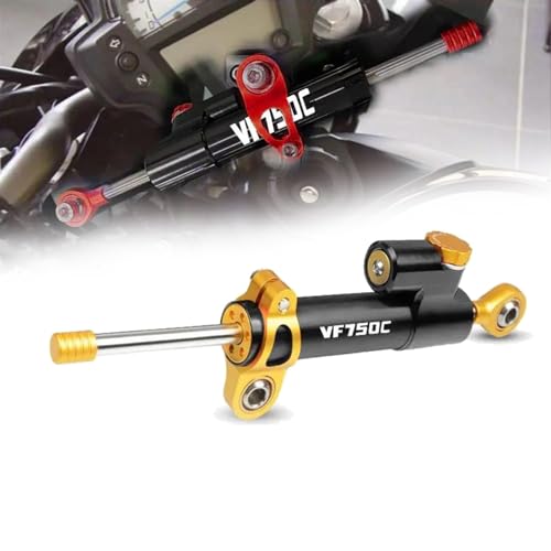 Fixation amortisseur de direction réglable contre guidonnage moto VF750C