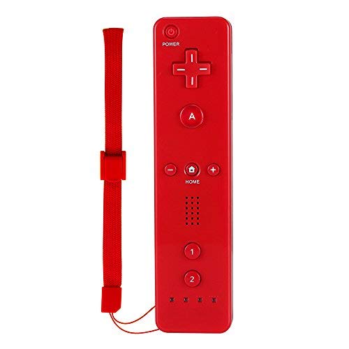 Remote Controller for Wii & Wii U Lavuky WR03 with Silicone Case and Wrist Strap(no Motion Plus Built-in) -Scarlet