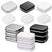 ELFULLY 9 Pcs Mini Watercolor Tin Box, 12-Well Portable Paint Palette with Lid, Empty Metal Watercolor Storage Case, Paint Container for Artist Travel Indoor & Outdoor Sketching DIY Craft, 3 Color