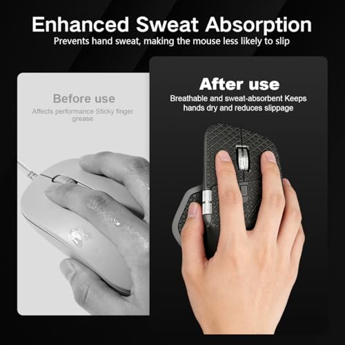 Image of ZORBES Compatible with Logitech MX Master 4, Gaming Mouse Anti-Slip Grip Tape Pre-Cut Adhesive Skin Protector, Sweat-Resistant PU Textured Mouse Grip Skin Cover, Peel and Stick, Traceless Adhesive