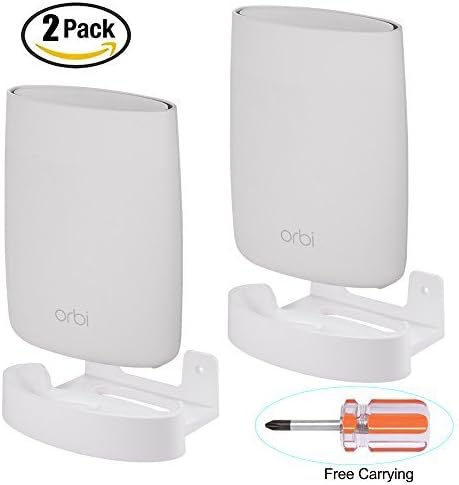 Orbi Home Wifi Wall Mount Holder by Addprime, Wall Ceiling Bracket with Holder Set for NETGEAR ORBI RBK50, RBS50, RBS40, RBK40, AC3000/AC2200 Tri Band Home WiFi Router (2 Sets)