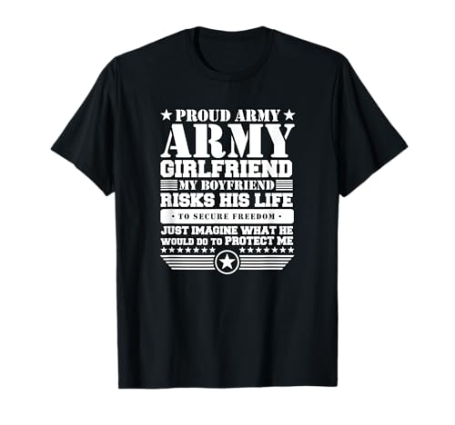 Proud Army Girlfriend Shirt Military Girlfriend Protects Me T-Shirt
