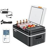 VEVOR Car Refrigerator, DC 12/24V AC100-240V Compressor Electric Cooler, -4°F to 68°F Car Fridge ...