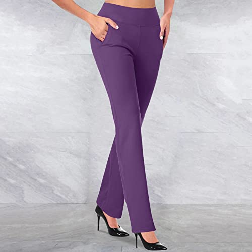 Womens Dress Pants Business Casual Work Pant with Pocket High Waist Stretchy Trousers Pull On Office Slacks2