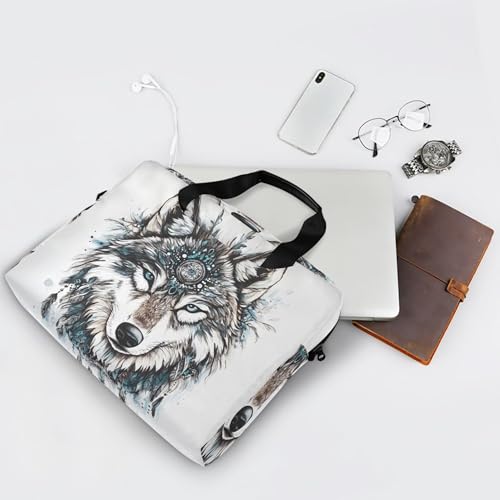 Bolsa maletín para laptop ALAZA Boho Wolf 13-15.6" miniatura 7