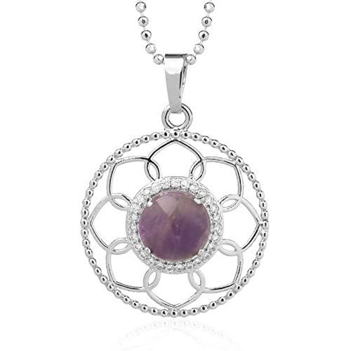 Collier en pierre d'améthyste naturelle LNNSHX le cadeau d'anniversaire idéal