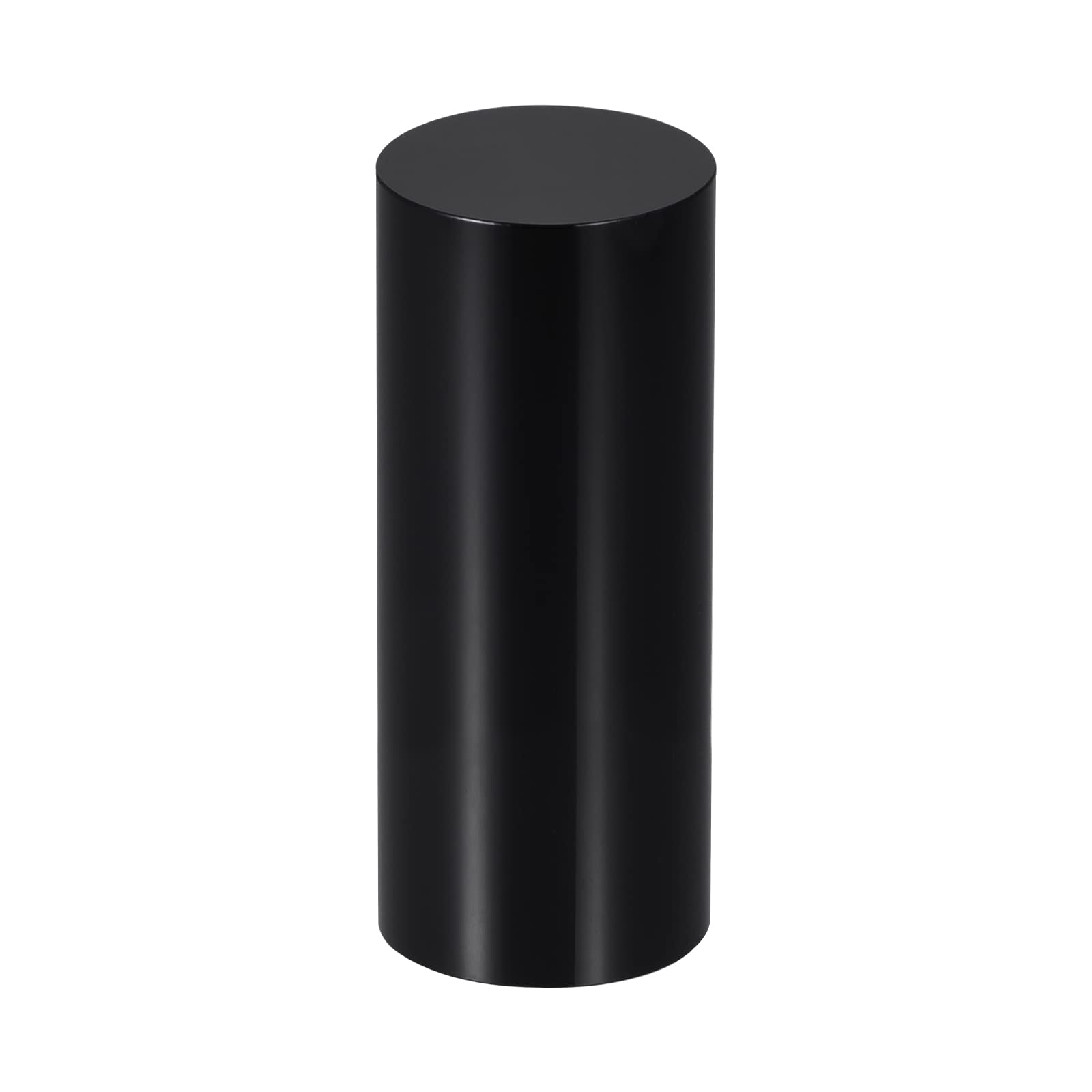MECCANIXITY Black Acrylic Solid Cylinder Round Display Riser, 3.9 inches (Height) x 1.6 inches (Diameter), for Showing Your Collectibles, Cosmetics