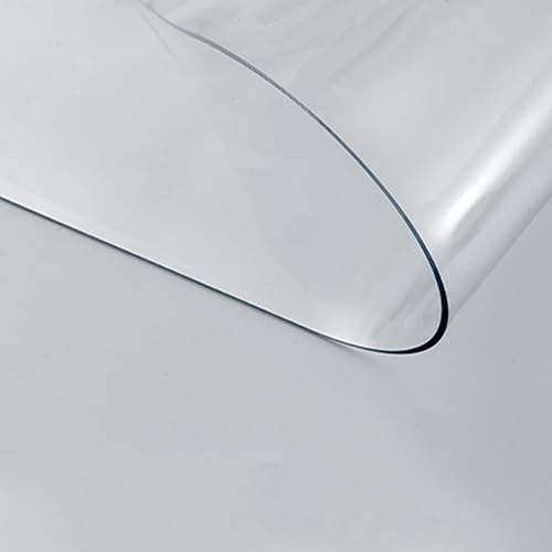 Miniatura 8 de Mantel de plástico transparente, protector de mesa de comedor, mantel de plástico transparente, lavable, mantel de PVC rectangular, fácil de limpiar