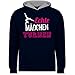 Produktbild Sport Kind - Echte Mädchen Turnen - 128 (7/8 Jahre) - Navy Blau/Grau meliert - JH003K - Kinder Kontrast Hoodie