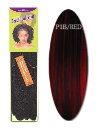 Beauti Collection Synthetic Hair Afro Kinky Bulk - P1b/Red Size: 25" 3-Count (Pack of 4)