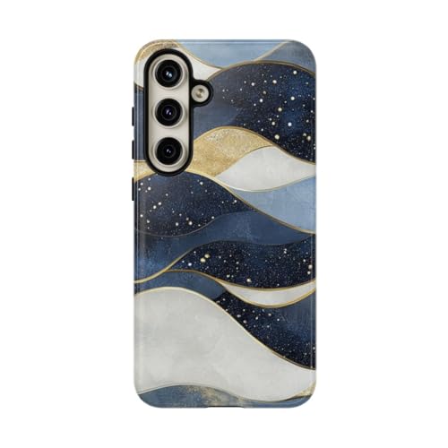 Coque Samsung S24 Plus rigide brillante antichoc design vague