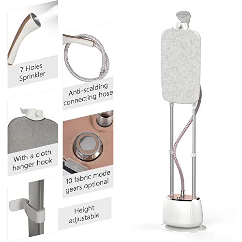 Texinpress 1700W Vertical Garment Steamers Clothes Steamer With Ironing Board Height Adjustable 2L Steamer For Clothes With Stand (A) #TOP1