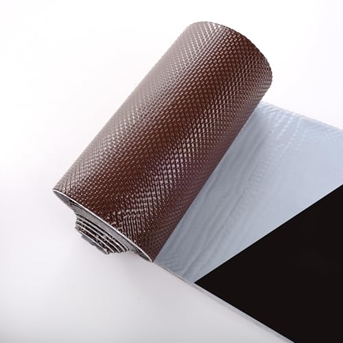 DURABERN WANDANSCHLUSSBAND | Dach Kaminanschlussband 3D Struktur Dachabdeckung Aluminiumband | Selbstklebend | hochwertiges Aluminium und Butyl (Braun (RAL8017)) DURABERN WANDANSCHLUSSBAND | Dach Kaminanschlussband 3D Struktur Dachabdeckung Aluminiumband | Selbstklebend | hochwertiges Aluminium und Butyl (Braun (RAL8017))