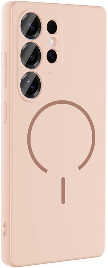 Samsung Galaxy S24 Ultra Kılıf M-Safe Özellikli Mat Yüzey Kamera Korumalı Arka Silikon Kapak Rose Pembe