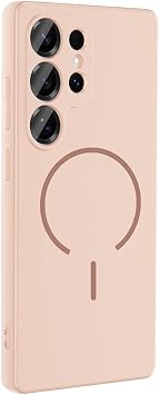 Samsung Galaxy S24 Ultra Kılıf M-Safe Özellikli Mat Yüzey Kamera Korumalı Arka Silikon Kapak Rose Pembe