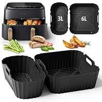 Silikonform Heißluftfritteuse Zubehör für Philips Dual Basket Airfryer 3000-5000 serie 9L(6L/3L), Airfryer Silikonform Zubehör für Cookwise Dual Zone 9L(3L/6L)