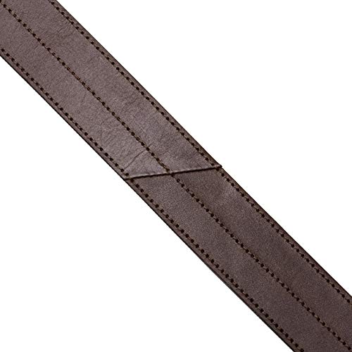 Cinto Masculino Casual em Couro 40mm Marrom com Costura em torno e ao Centro 95