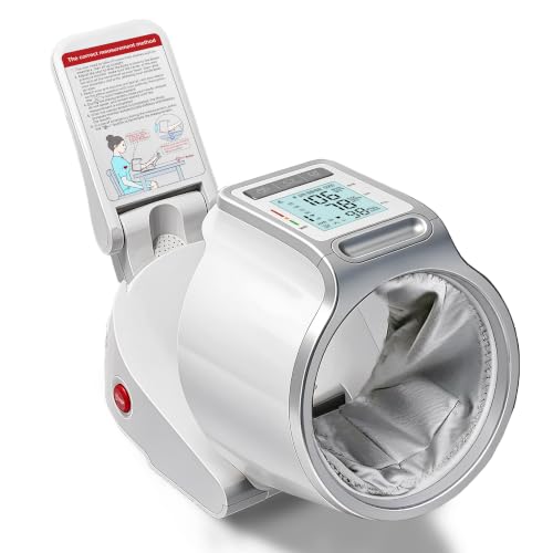 Neubutyan Upper Arm Blood Pressure Monitor for Home Use, Backlit LCD, White