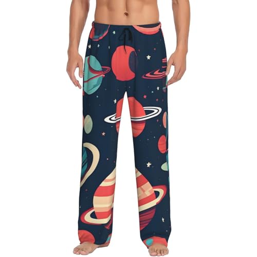 Pantalon de pyjama homme planètes respirant et confortable toutes saisons
