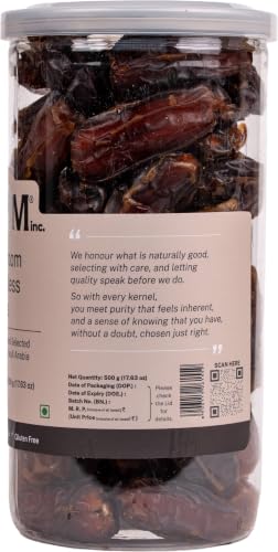 Image of Lagom Mabroom Seedless Dates 1 kg | Premium Pitted Saudi Khajoor | Firm, Chewy Texture with Rich Caramel Taste | No Added Sugar, No Preservatives | Vegan, Gluten Free, Non-GMO