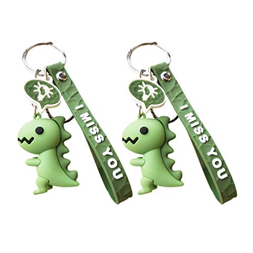 NUOBESTY 2 Pcs Dinosaure Porte-Clés Silicone Porte-Clés Dinosaure Partie Faveurs Enfants Dino Parti Faveur Fournitures Cover